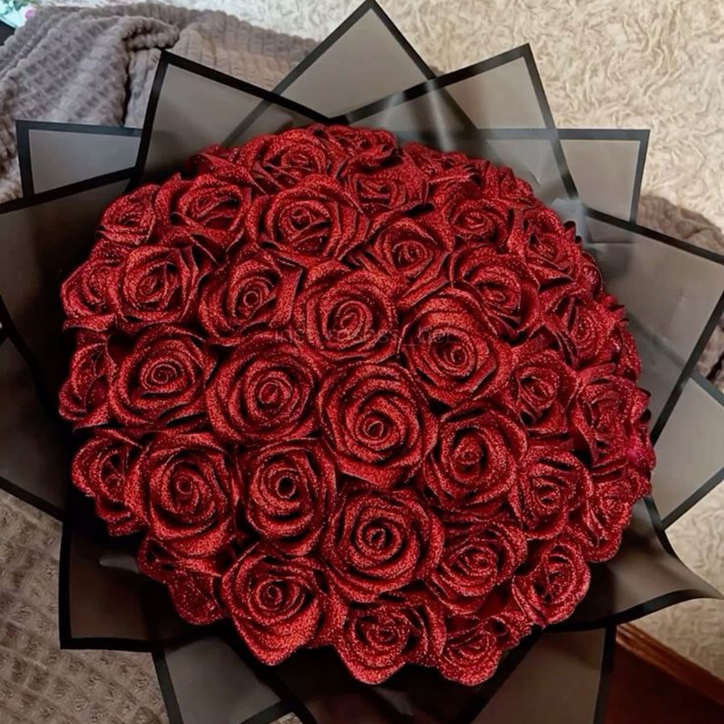 Bouquet Signature – Rouge Pailleté